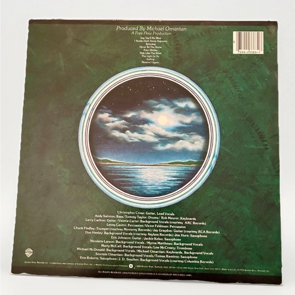 Christopher Cross Self Titled LP Vinyl Record with Flamingo Art 1979 - Picture 3 of 3